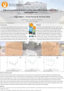 How environmental features in urban areas affect the perceived risk of child pedestrians