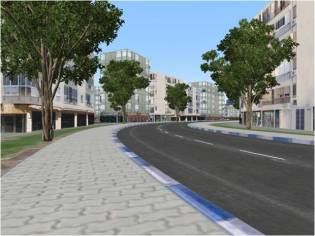 Road view from the perspective of a pesedtria