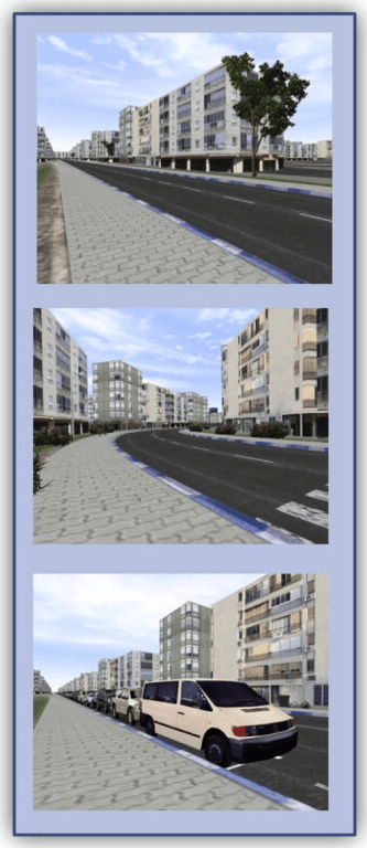 Pedestrians' crossing scenarios